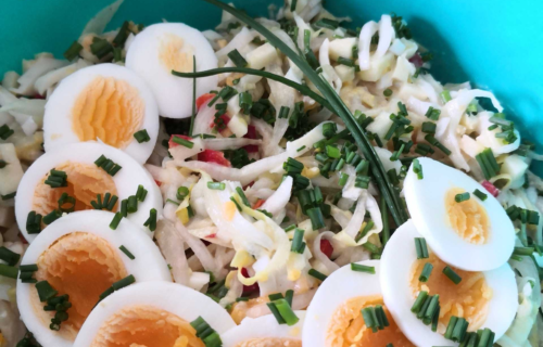 Witlofsalade met ei