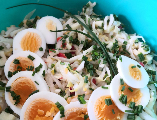 Witlofsalade met ei