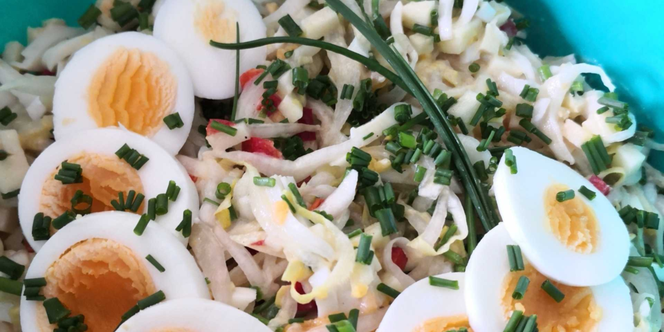 Witlofsalade met ei